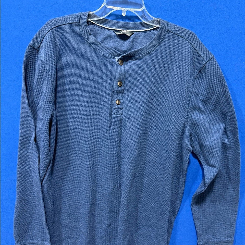 Blue Henley Long Sleeve Shirt